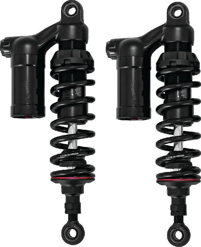 Progressive Harley Bagger 990 Series Shocks 12.0in Standard - Black - Side View