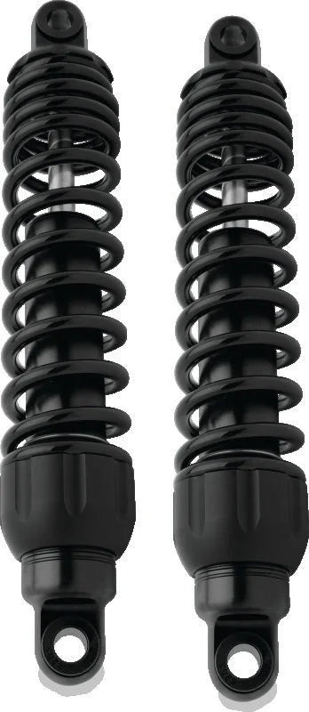 Progressive Harley Tri-Glide 444 Series Shocks 13.5in - Black - Side View