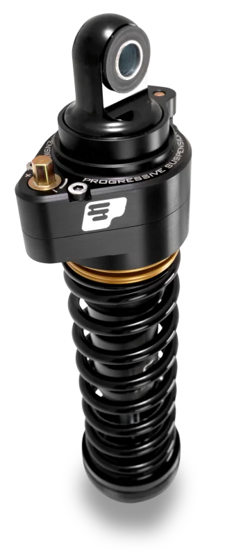 Progressive Harley Ultra Low-QPS 944 Series Shocks, 12.5in, 11in Ride Height Standard - Black / Gol - Main Product View