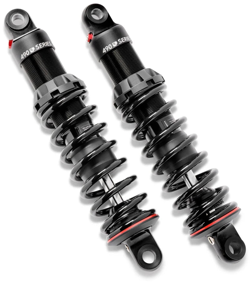 Progressive Harley V-Rod 490 Series Shocks 13.0in Bushing - Black - Main Product View