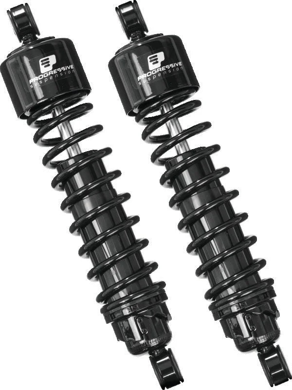 Progressive Honda Monkey 412 Series Shocks 13.0in - Black - Side View
