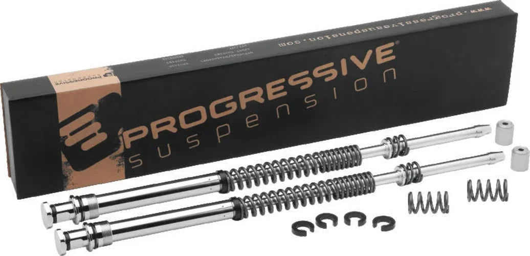 Progressive Monotube Fork Cart Kit Lowered - Side View