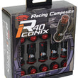 Load image into Gallery viewer, Project Kics 12X1.25 Black R40 Iconix Lug Nuts - 16+4 (Red Cap)