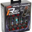 Load image into Gallery viewer, Project Kics 12X1.25 Neo Chrome R40 Iconix Lock &amp; Lug Nuts - 16+4 (Black Cap) - Main Product View