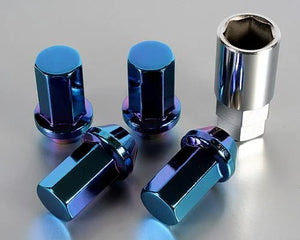 Project Kics 12X1.50 Titanium Blue Caliber Lug Nut - Main Product View