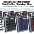 Load image into Gallery viewer, Project Kics 12x1.50 R40 Iconix Plastic Cap Set - Red (20 Pcs)