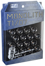 Load image into Gallery viewer, Project Kics 14 x 1.5 Glorious Black T1/07 Monolith Lug Nuts - 20 Pcs