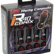 Load image into Gallery viewer, Project Kics 16+4 Locks Black R40 Iconix W/ Plastic Cap (Black) - 12X1.50