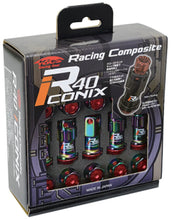 Load image into Gallery viewer, Project Kics 16+4 Neo Chrome Lock &amp; Lug Nuts R40 Iconix - 14X1.25 (Black Cap) - Main Product View