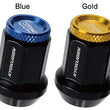Load image into Gallery viewer, Project Kics Kyokugen Lug Nut Set (20) 12x1.50 Black Aluminum w/Gold Cap
