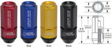 Load image into Gallery viewer, Project Kics Leggdura Racing Shell Type Lug Nut 35Mm Closed-End Look 16 Pcs + 4 Locks 12X1.25 Red - Main Product View