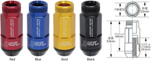 Load image into Gallery viewer, Project Kics Leggdura Racing Shell Type Lug Nut 53mm Open-End Look 16 Pcs + 4 Locks 12X1.5 Black - Main Product View