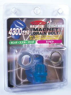 Project Kics Red Magnetic Drain Bolt - M12X1.25 fits Toyota / Daihatsu / Nissan - Back View