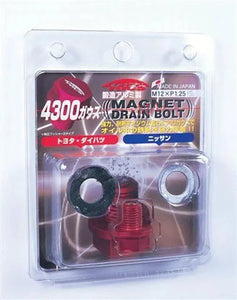 Project Kics Red Magnetic Drain Bolt - M12X1.25 fits Toyota / Daihatsu / Nissan - Main Product View