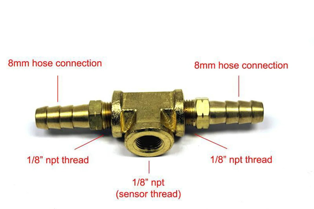 Prosport Performance Adaptor Fitting T for Fuel Pressure Sensor PSFPSTF-8