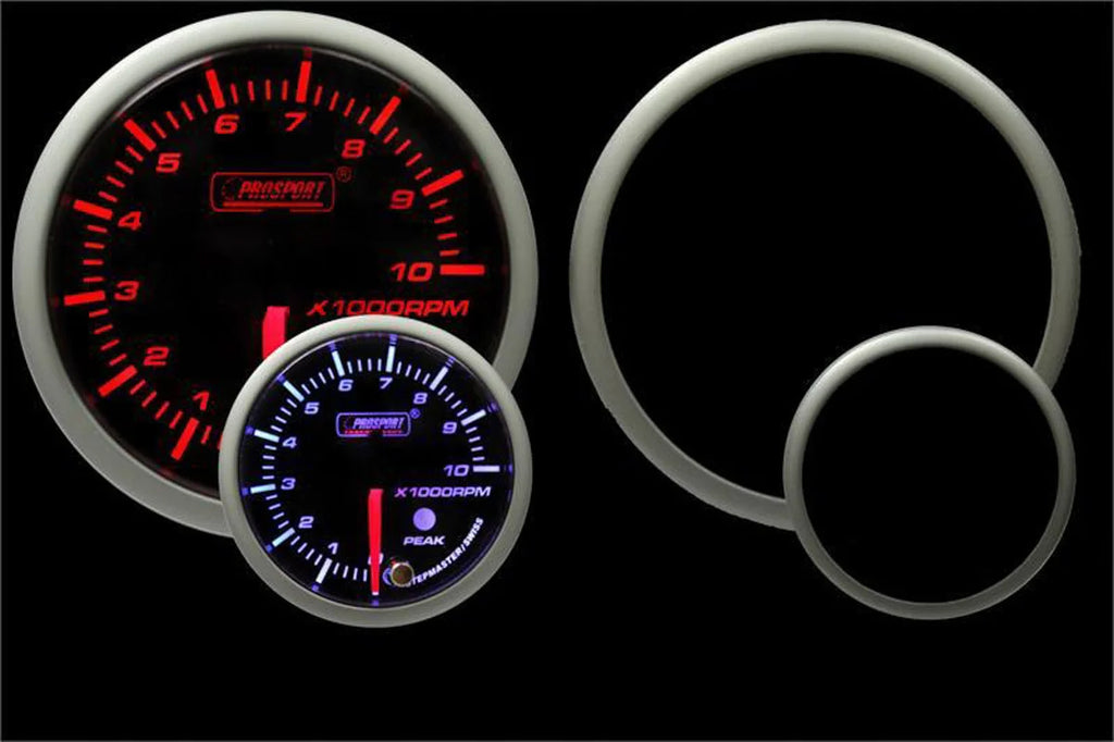 Prosport Performance Gauge Premium Tachometer 0-10000 rpm 3-3/8in 216SMTASWL270-PK