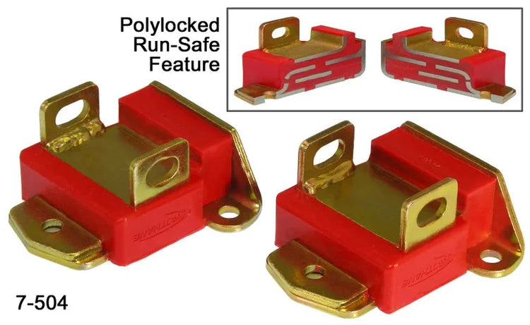 Prothane GM Motor Mounts - Type A Short - Red - Main Product View