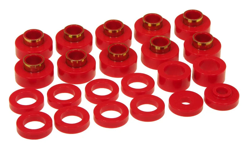 Prothane Body Mount 22 Bushing Kit - Red fits 1980-1983 Jeep CJ5 / 1980-1986 Jeep CJ7