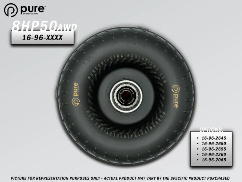 Pure Drivetrain Solutions PDS 8HP50 High Performance Billet Race Torque Converter - 26/50 Stator - AWD