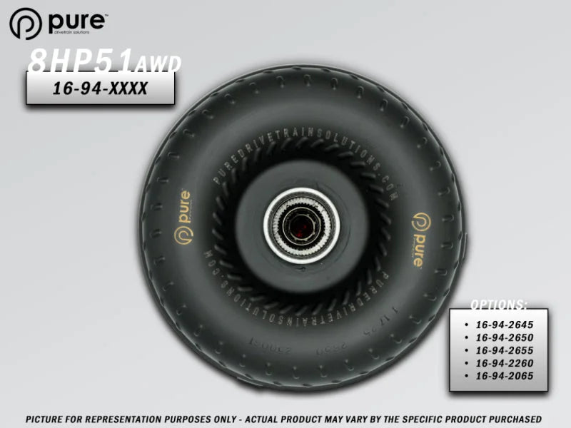 Pure Drivetrain Solutions PDS 8HP51 High Performance Billet Race Torque Converter - 26/50 Stator - AWD