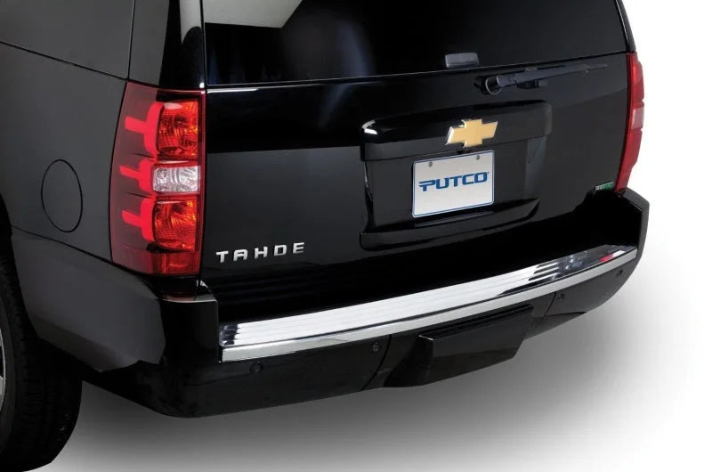 Putco 07-14 Cadillac Escalade ESV - Stainless Steel Rear Bumper Cover - Detail View