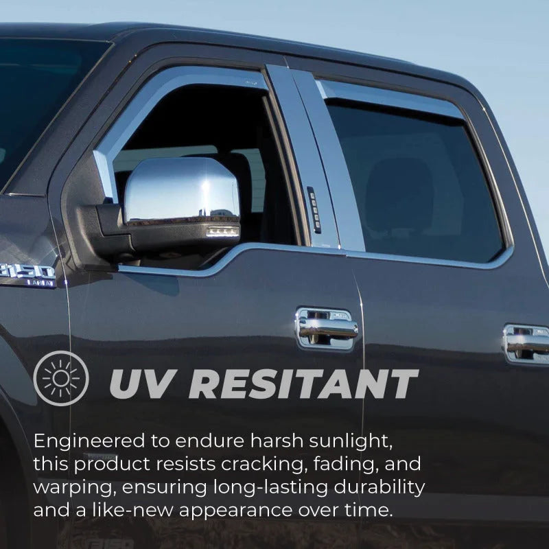 Putco 07-14 Chevrolet Tahoe (Set of 4) Element Chrome Window Visors - Additional View 7