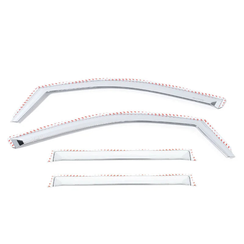 Putco 09-18 Ram 1500 - Crew Cab (Set of 4) Excl Rebel Model Element Chrome Window Visors - Back View