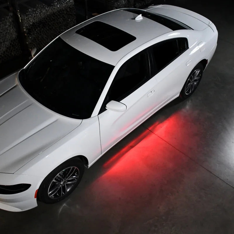 Putco 11-23 Dodge Charger Police Pursuit Blade Rocker Kits Sideliners - Red/Blue w/ White Override - Additional View 8