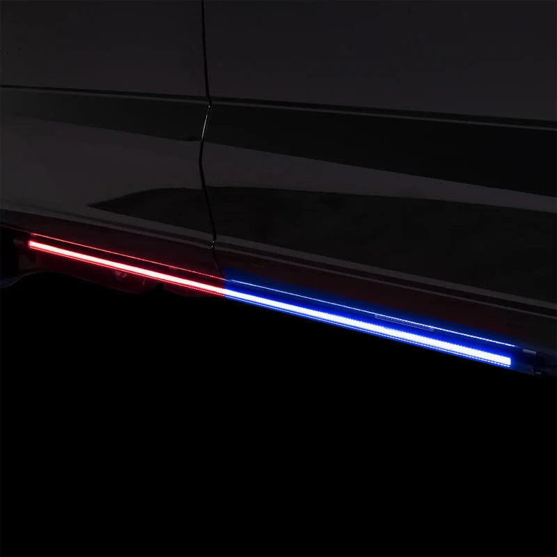 Putco 11-23 Dodge Durango Blade Rocker Kits Sideliners - Red/Blue w/ White Override - Additional View 7