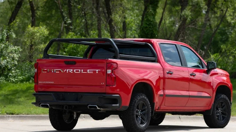 Putco 14-18 Chevy Silverado 1500 / GMC Sierra 1500 - 5.8ft (Short Bed) Venture TEC Rack - Back View