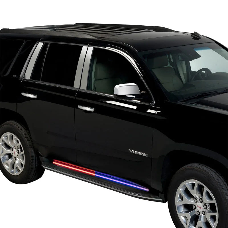Putco 15-23 Chevrolet Tahoe Blade Rocker Kits Sideliners - Red/Blue w/ White Override - Main Product View