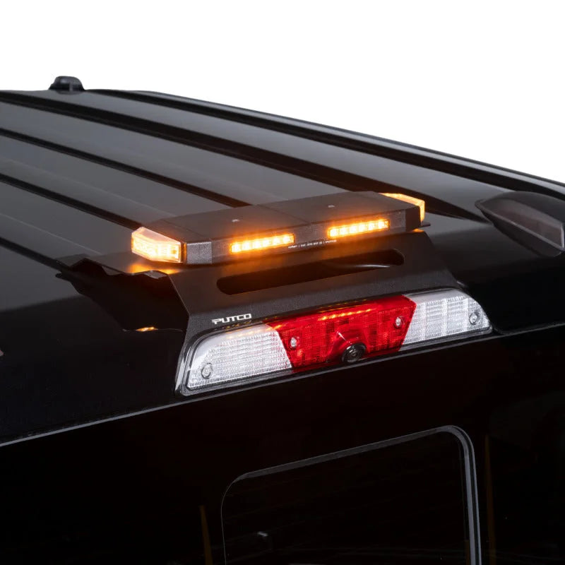 Putco 16in Universal Light Bar LED Tri-Hornet - Amber/White/Blue Single - Back View