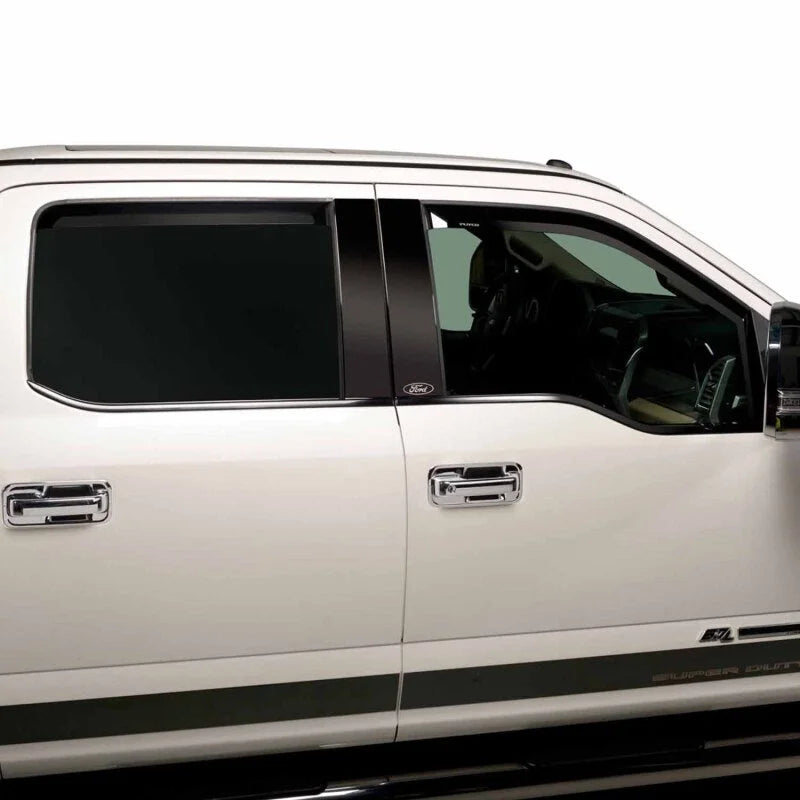 Putco 17-20 Ford SuperDuty - Crew Cab / SuperCab w/ Keypad Black Platinum Pillar Posts Classic - Installation View