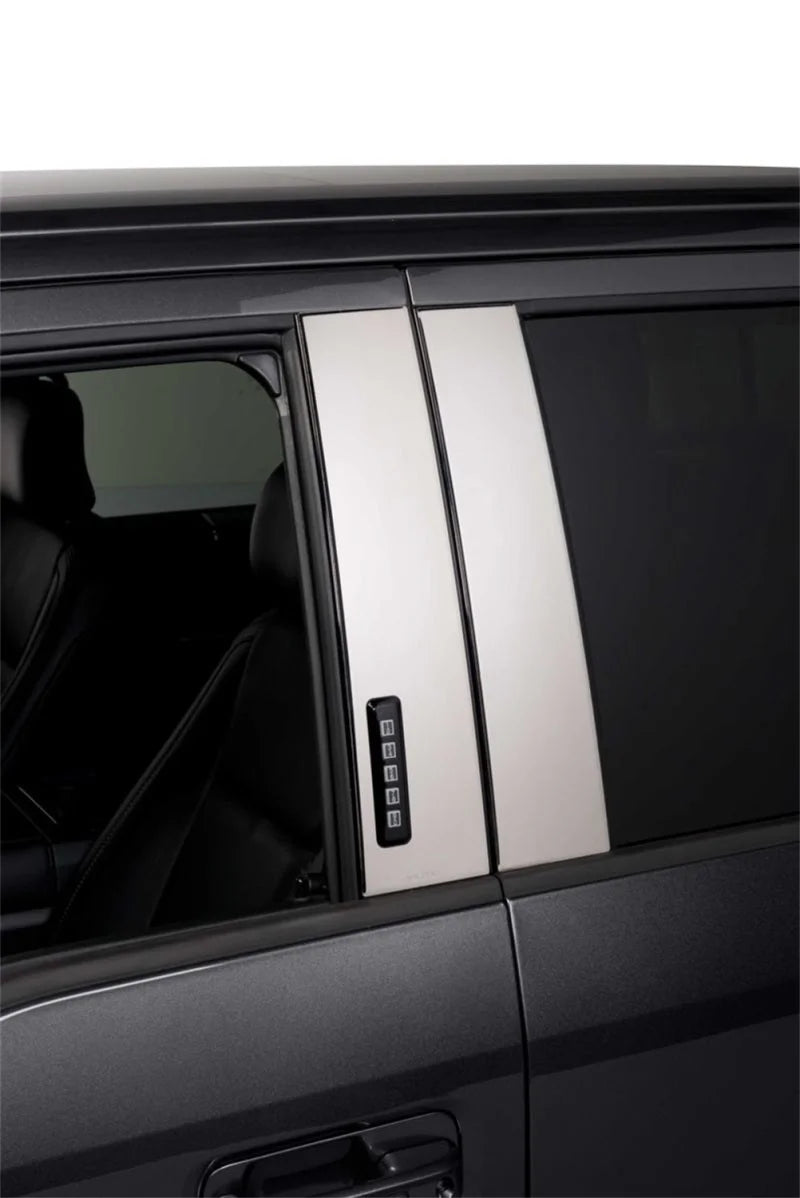 Putco 17-20 Ford SuperDuty - Crew Cab / SuperCab - w/Keypad Stainless Steel Pillar Posts Classic - Side View