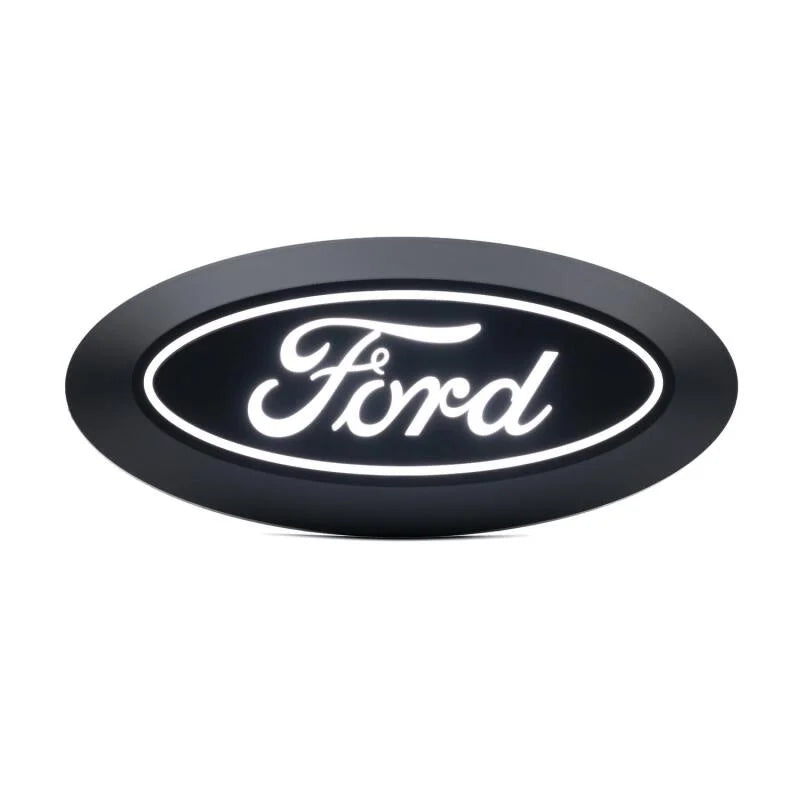Putco 17-20 Ford SuperDuty Front Luminix Ford LED Emblem - w/o Camera CutOut - Side View