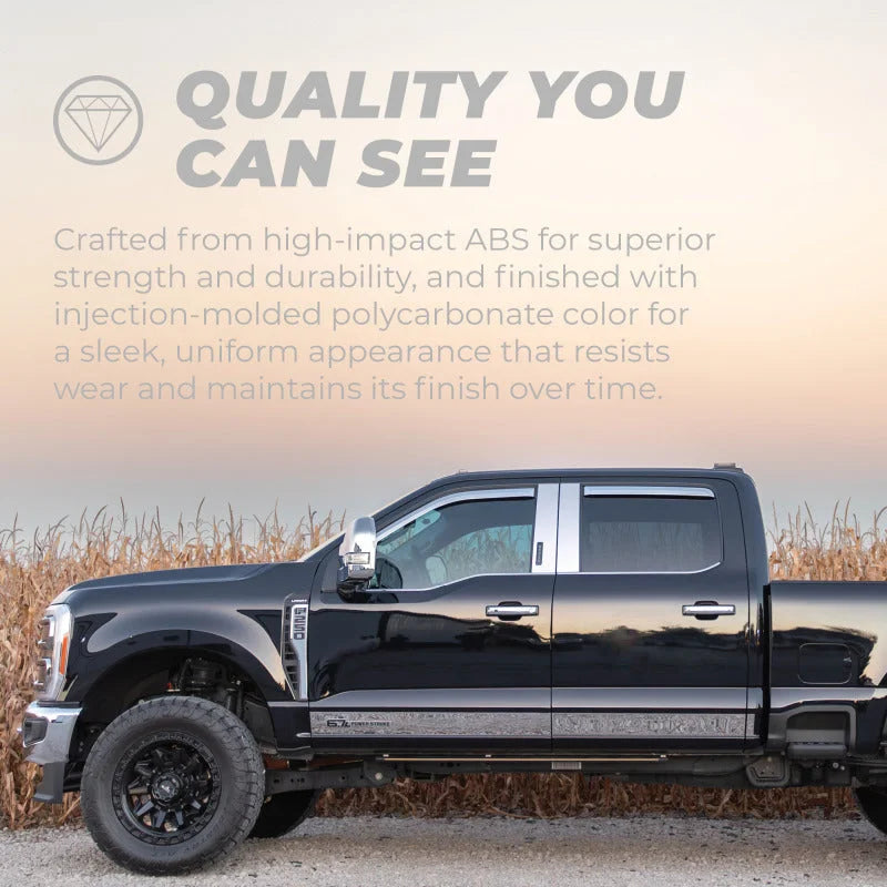 Putco 17-20 Ford SuperDuty - SuperCab (Set of 4) Element Chrome Window Visors - Additional View 6