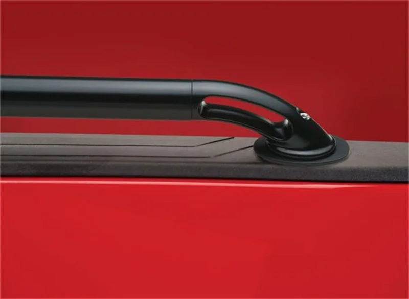 Putco 19-20 Chevy Silv LD / GMC Sierra LD - 1500 5.5ft Bed Locker Side Rails - Black Powder Coated - Back View