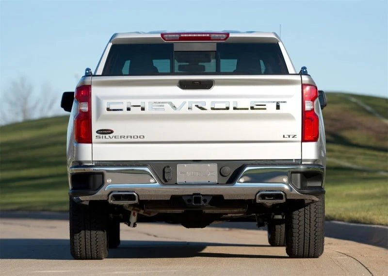 Putco 19-20 Chevy Silverado 1500 - Stainless Steel Tailgate Letters CHEVROLET Chevrolet Letters - Side View