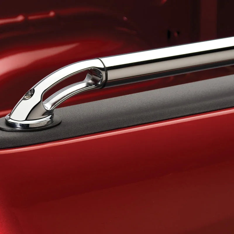 Putco 19-20 Chevy Silverado LD - 6.5ft Bed Locker Side Rails - Back View