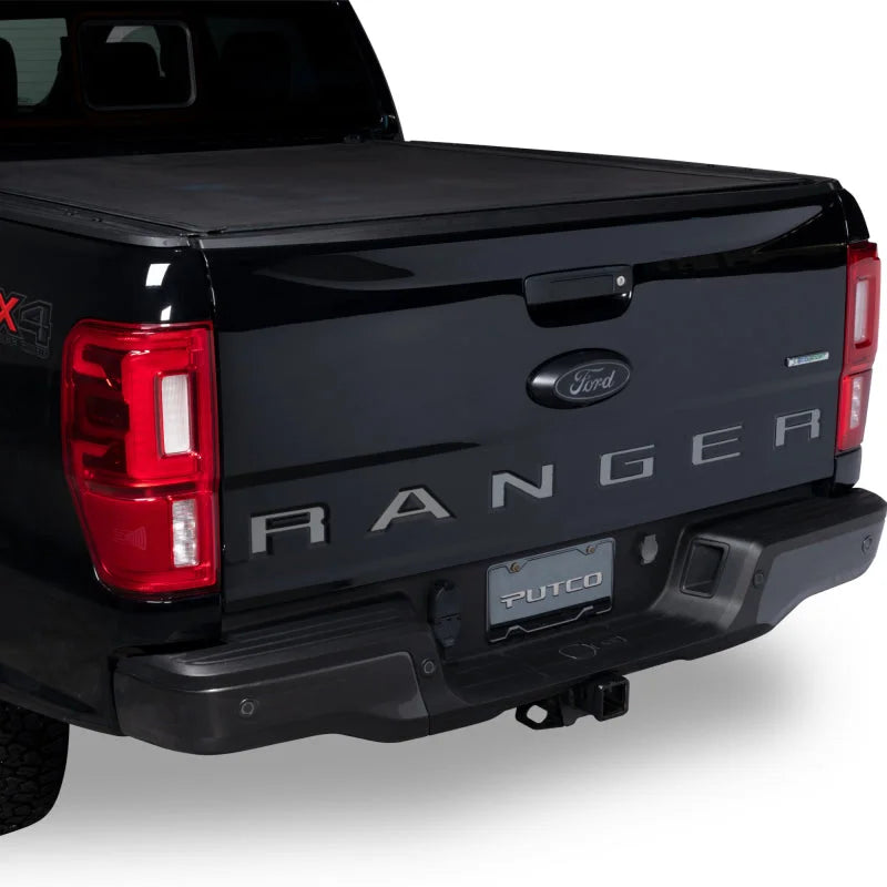 Putco 19-20 Ford Ranger - Black Platinum Tailgate Letters RANGER - Side View