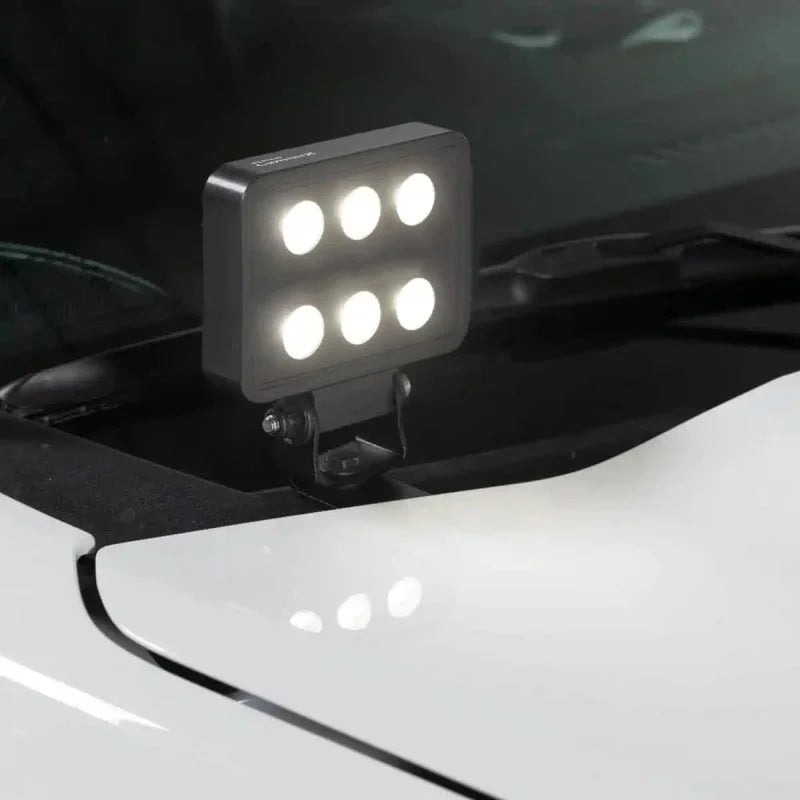 Putco 19-22 GMC Sierra 1500 Luminix Hood Brackets (Works w/ Luminix Block Lamps PN 10004 or 10007) - Installation View