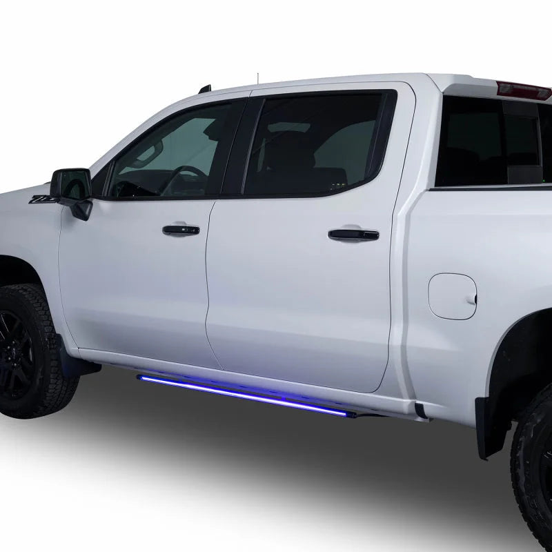 Putco 19-23 Chevrolet Silverado Blade Rocker Kits Sideliners - Red/Blue w/ White Override - Additional View 6