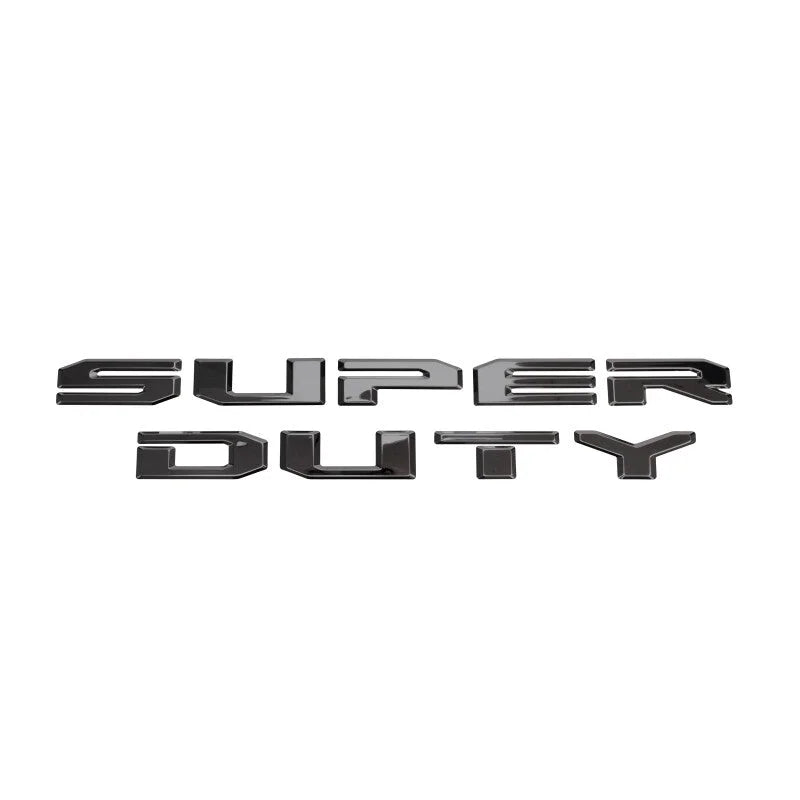 Putco 20-22 Ford Super Duty Letters Tailgate/Rear Ford Lettering Emblems (Stamped/ Black Platinum) - Side View