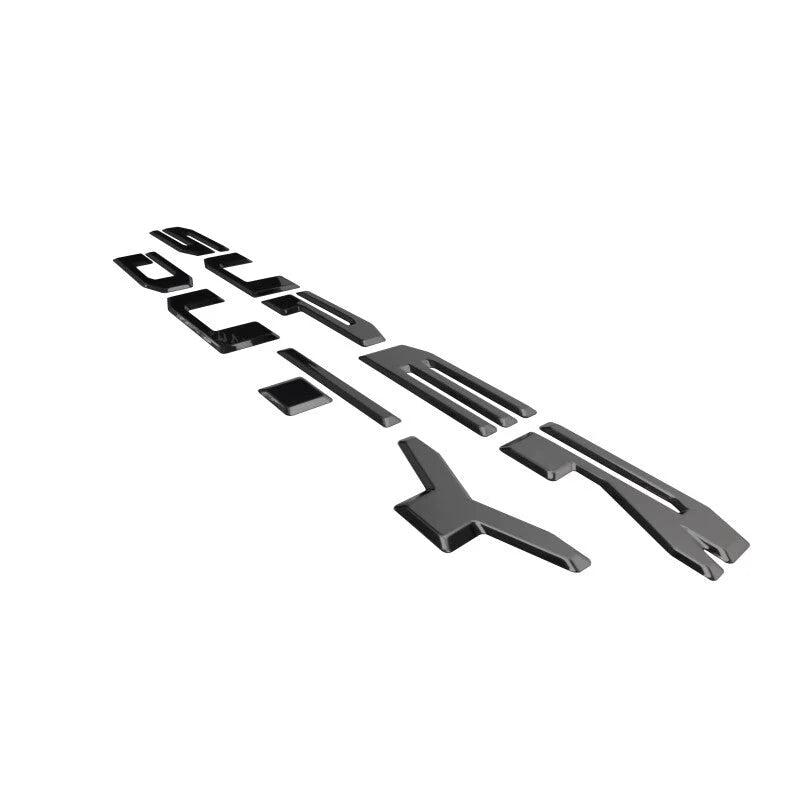 Putco 20-22 Ford Super Duty Letters Tailgate/Rear Ford Lettering Emblems (Stamped/ Black Platinum) - Detail View