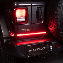 Load image into Gallery viewer, Putco 2019+ Ram 1500/Jeep Wrangler JK/JL 18in Red Split Blade LED Tailgate Light Bar (Pair) - Back View