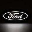Load image into Gallery viewer, Putco 2023 Ford F-150 Front Luminix Ford LED Emblem - w/Camera CutOut w/o Spray Washer - Installation View