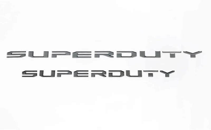 Putco 2023 Ford Super Duty Hood Lettering Ford Lettering Emblems (Black Platinum) - Side View