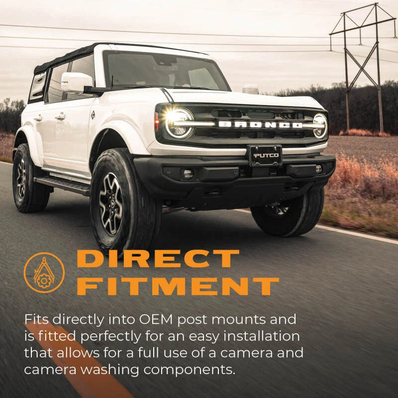 Putco 21-23 Ford Bronco Emblem (Does Not Fit Front Camera Models) - Installation View