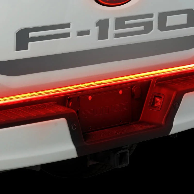Putco 21-23 Ford F-150 60In Direct Fit Red Blade Kit Tailgate Bars w Factory LED Taillamps - Additional View 7