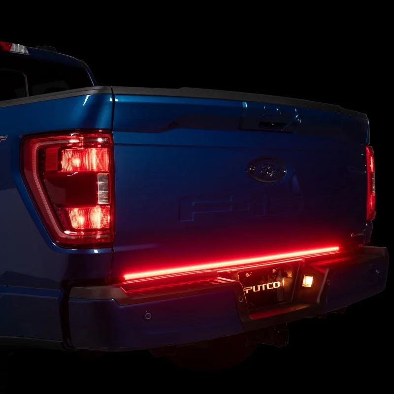 Putco 21-23 Ford F-150 60In Direct Fit Red Blade Kit Tailgate Bars w Factory LED Taillamps - Additional View 10